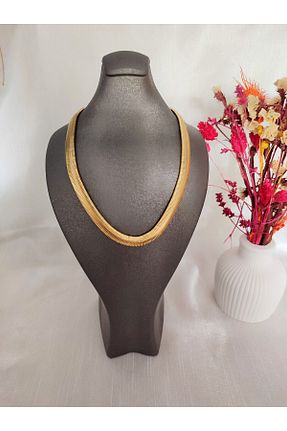 گردنبند استیل ( فولاد ) طلائی زنانه استیل (فولاد) LİLYA AKSESUAR - کد 852868987