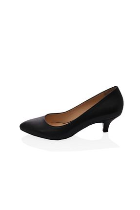 کفش مجلسی مشکی زنانه چرم خالص KARVENSHOES - کد 53580277