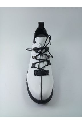 بوت / نیم بوت سفید زنانه چرم خالص VALERIA - کد 51685400