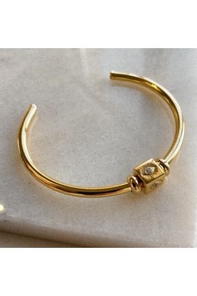 دستبند استیل (فولاد) طلائی زنانه استیل (فولاد) Vi store - کد 51735191