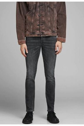 شلوار جین مشکی مردانه پاچه تنگ Jack & Jones - کد 249616912