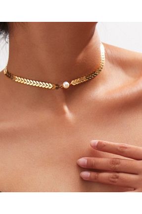 گردنبند جواهر طلائی زنانه روکش پلاتینیوم pop up store - کد 51973360