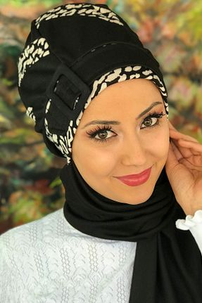 روسری مشکی پنبه ای BUTİKAMBAR - کد 127910943