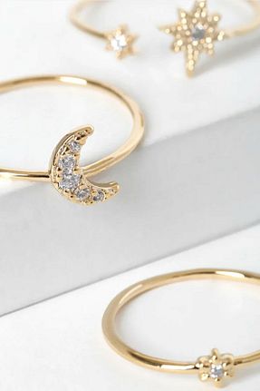 انگشتر جواهر طلائی زنانه زیرکن LOTUS GÜMÜŞ - کد 127915287