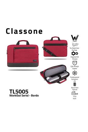کیف نوت بوک زرشکی Classone - کد 127948747
