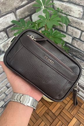کیف دستی قهوه ای مردانه سایز متوسط GUARD - کد 127684578