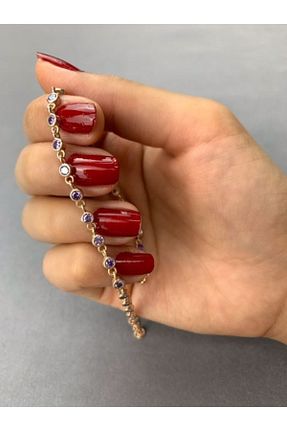 دستبند نقره صورتی زنانه 925 عیار BEY SİLVER - کد 128258739