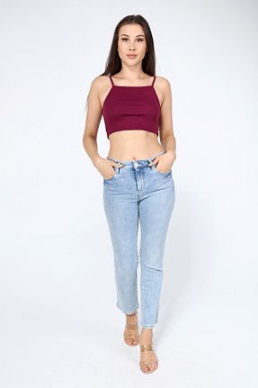 بلوز زرشکی زنانه ساده AFŞAR MODA - کد 129355793