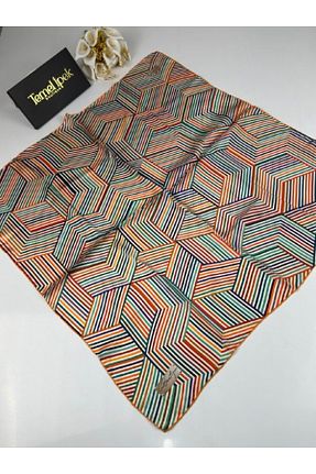 روسری زرشکی 90 x 90 La boutique - کد 852932042