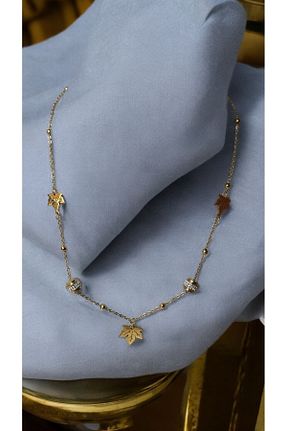 گردنبند استیل ( فولاد ) طلائی زنانه استیل ضد زنگ İNN JEWELLERY - کد 845713919