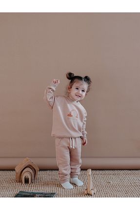 ست بالاتنه و پائین تنه صورتی بچه گانه بافتنی Lollie Baby&Kids - کد 772212792