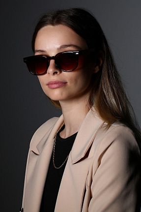 عینک آفتابی قهوه ای زنانه UV400 Zevahir - کد 322444926