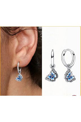 گوشواره نقره آبی زنانه 925 عیار POSEİDONS JEWELLERY - کد 819460481