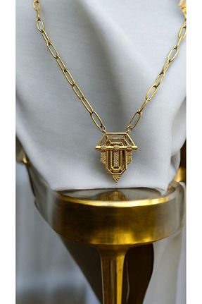 گردنبند استیل ( فولاد ) طلائی زنانه استیل (فولاد) İNN JEWELLERY - کد 853032379