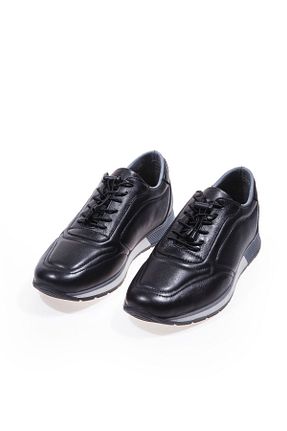 کفش اسنیکر مشکی مردانه چرم اصل Vantaggio - کد 849157855