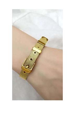 دستبند استیل (فولاد) طلائی زنانه استیل ضد زنگ MNX DESİNG COLLECTİON - کد 848514577