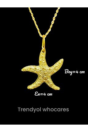 گردنبند جواهر طلائی زنانه پوشش لاکی whocares - کد 832609571