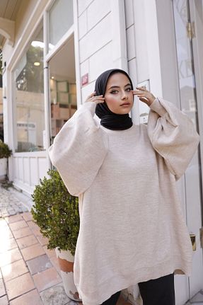 پلیور بژ زنانه ساده TUMA - کد 362111564