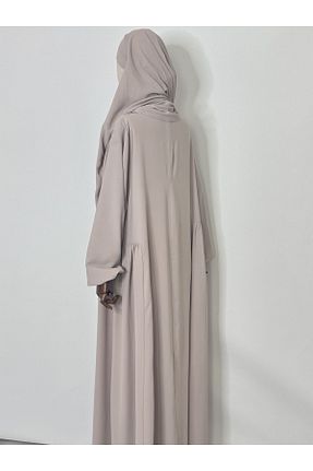 لباس حجاب طوسی زنانه اورسایز R&S modibone - کد 818698747