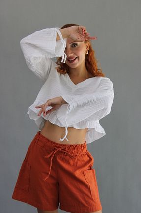 بلوز سفید زنانه ساده ASC SUN - کد 853197687