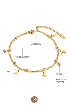 خلخال جواهر طلائی زنانه FASHİON JEWELRY - کد 853094059