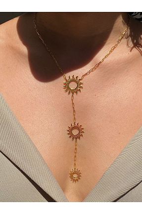 گردنبند نقره طلائی زنانه 925 عیار h&b design jewel - کد 853268983