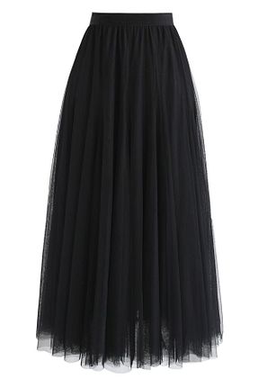 دامن مشکی زنانه ساده INDRESS - کد 853314206