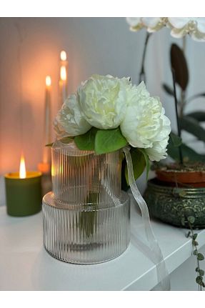 گلدان قهوه ای شیشه UZUN STORE - کد 822857863