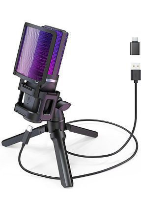 میکروفون کامپیوتر مشکی Coverzone - کد 852957007