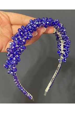 تاج سرمه ای زنانه سنگ کریستال DesaAccessories - کد 735971526