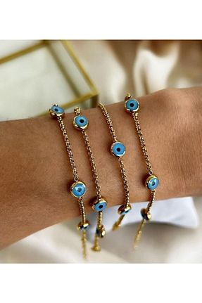 دستبند استیل (فولاد) طلائی زنانه استیل (فولاد) Goldline - کد 468120281