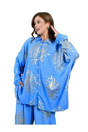 ست بالاتنه و پائین تنه آبی زنانه بافتنی WOMAN VISION - کد 851351983