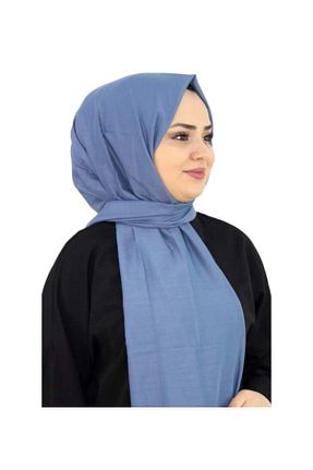 دستمال گردن آبی زنانه پنبه ای SpecialScarf Hijab Fashion - کد 852896459
