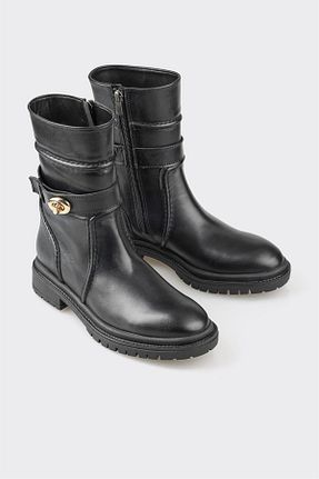 بوت / نیم بوت مشکی زنانه چرم خالص Elle - کد 852915329