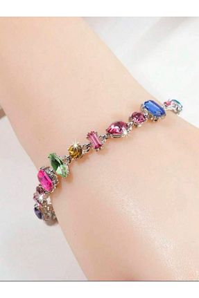 دستبند جواهر رنگی زنانه زیرکن Almis collection - کد 852958888