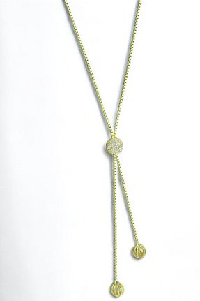 گردنبند نقره طلائی زنانه 925 عیار jelux silver - کد 364640150