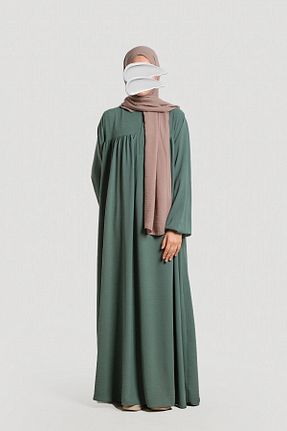 لباس حجاب سبز زنانه اورسایز Lemaye - کد 852998313