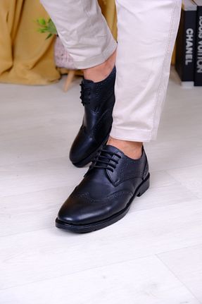کفش کلاسیک مشکی مردانه چرم خالص Leathermens - کد 853004124