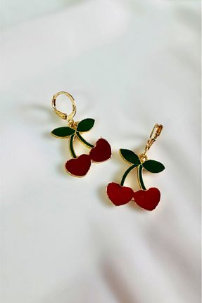 گوشواره جواهر طلائی منجق PETEK AKSESUAR - کد 835953553