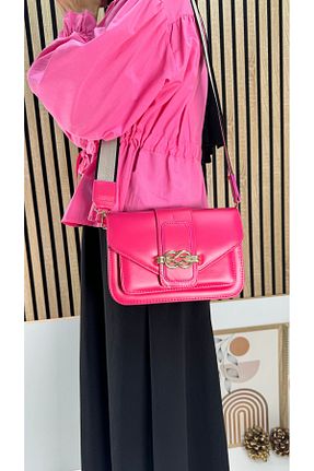 کیف دوشی صورتی زنانه چرم مصنوعی Allyup - کد 826527701