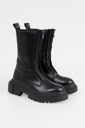 بوت / نیم بوت مشکی زنانه چرم مصنوعی CZ London - کد 779234530