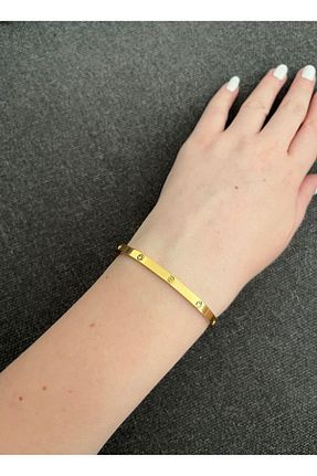 دستبند استیل (فولاد) طلائی زنانه استیل (فولاد) XUPING JEWELRY - کد 853256003