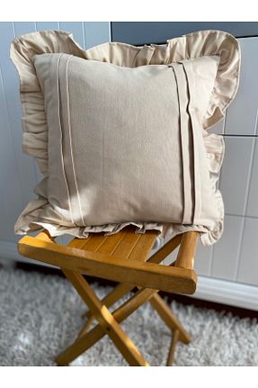 روکش بالش بژ کتان Hayalperest - کد 358883251