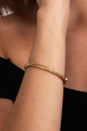 دستبند استیل (فولاد) طلائی زنانه استیل (فولاد) Furtek Aksesuar - کد 366662451