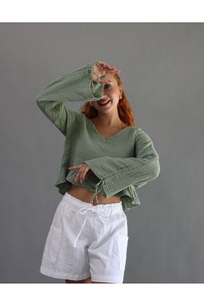 بلوز سبز زنانه ساده ASC SUN - کد 853197313