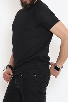 تیشرت مشکی مردانه رگولار emosavm - کد 853210745