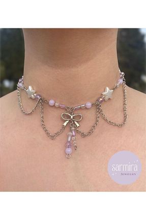 گردنبند جواهر زنانه منجق Sarmira - کد 823154917