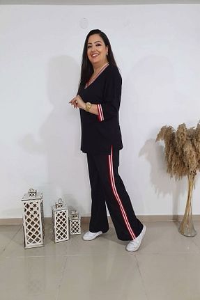 ست گرمکن سایز بزرگ مشکی زنانه سایز بزرگ xlargebutik - کد 313520731