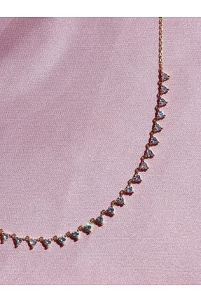 گردنبند نقره طلائی زنانه 925 عیار Reorah Collection - کد 852997183