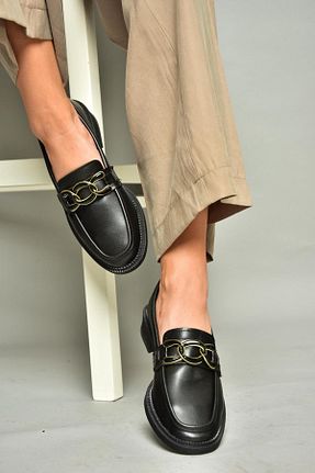 کفش کلاسیک مشکی زنانه چرم مصنوعی Fox Shoes - کد 852997576